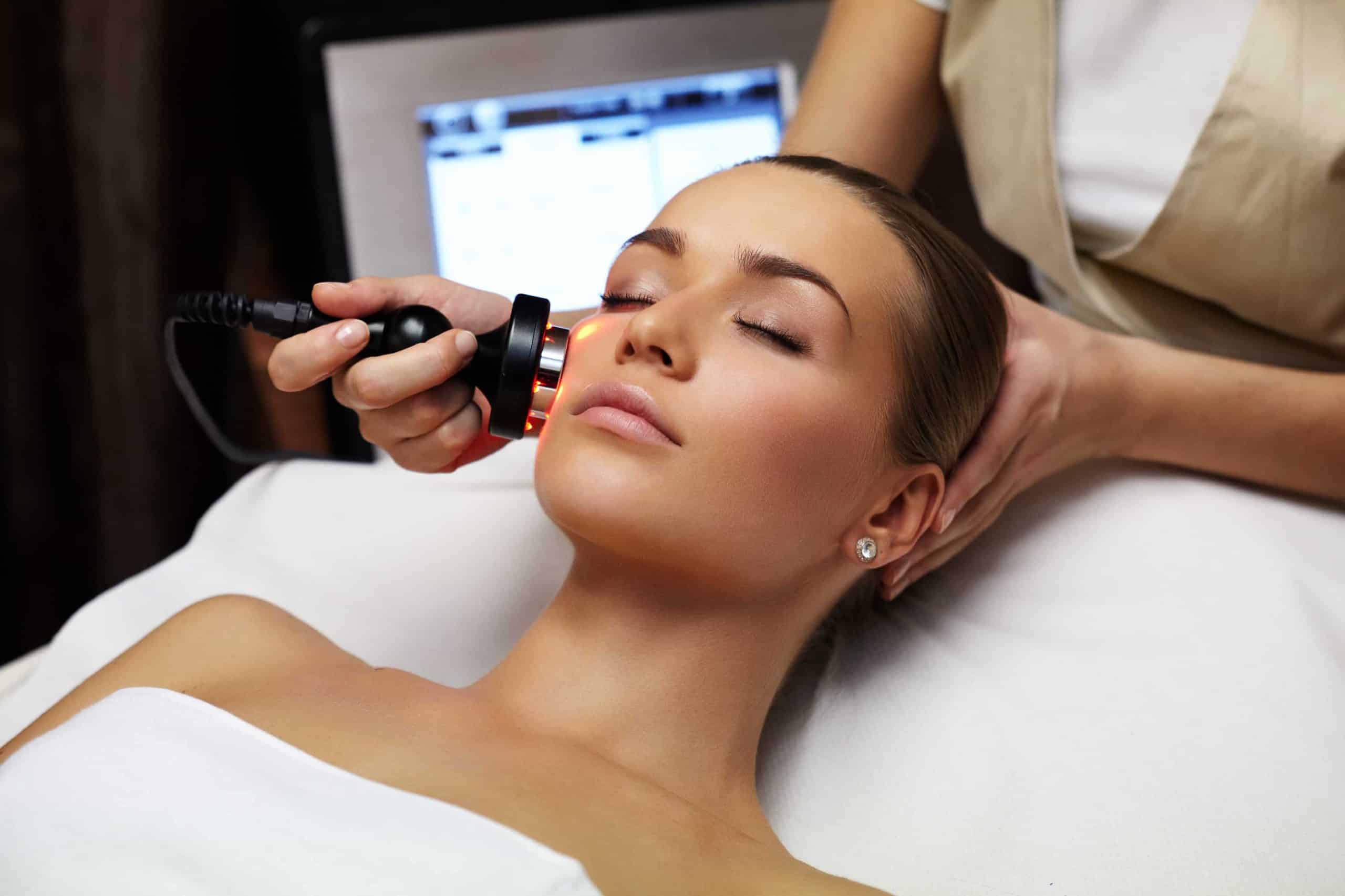 a woman at a beautician's appointment