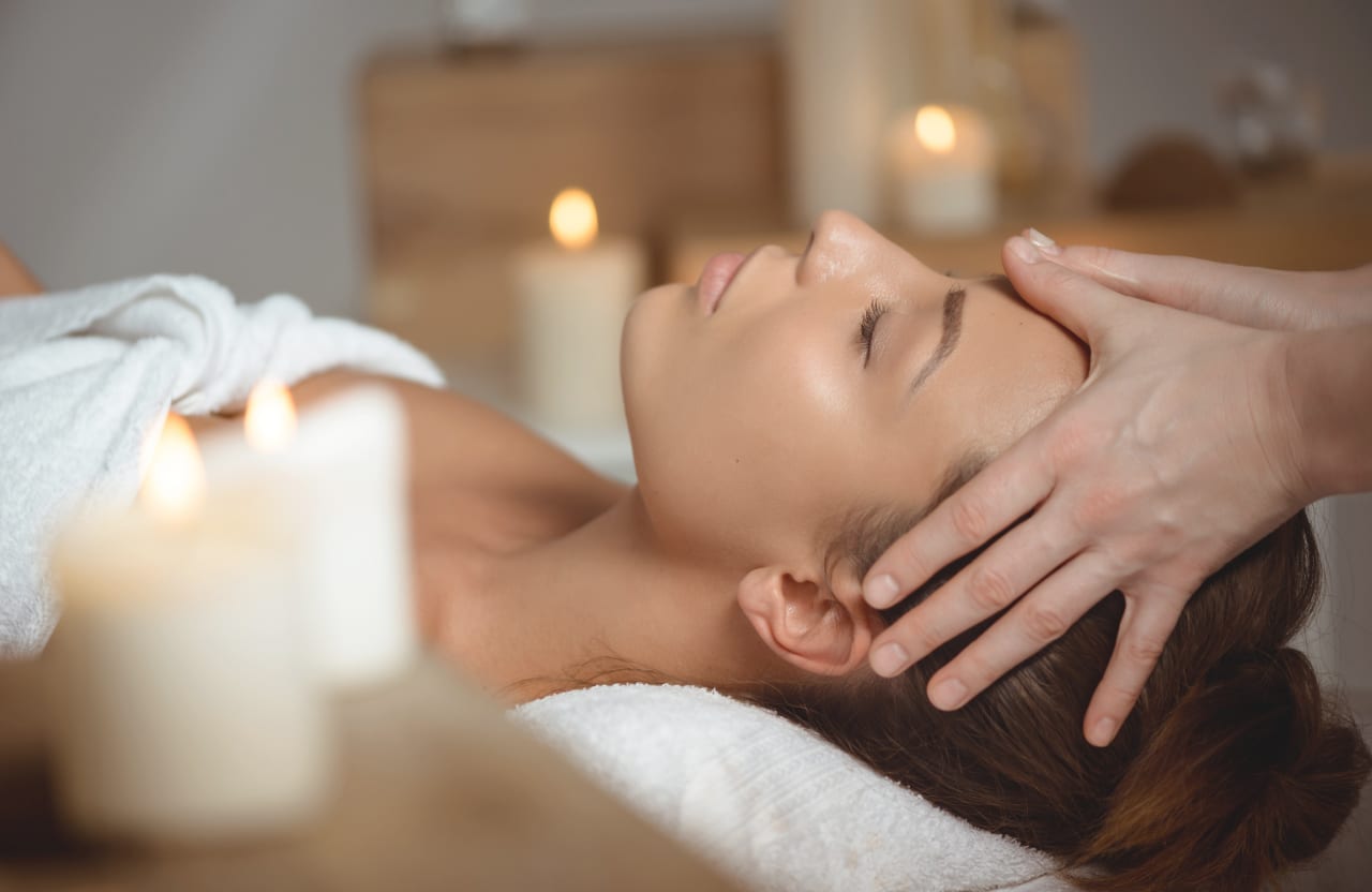 woman relaxing in a medical spa