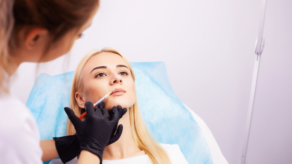 Woman getting treatment.